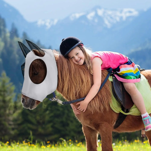 Breathable Lycra Horse Fly Mask with Ears
