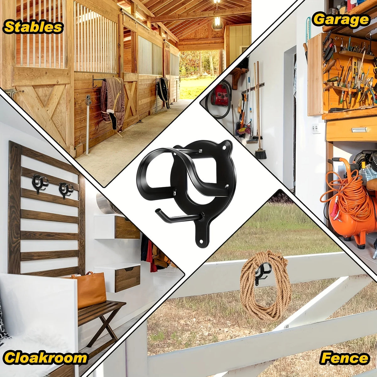 Wall-Mounted Horse Tack Holder – 1, 2 or 3 Pack