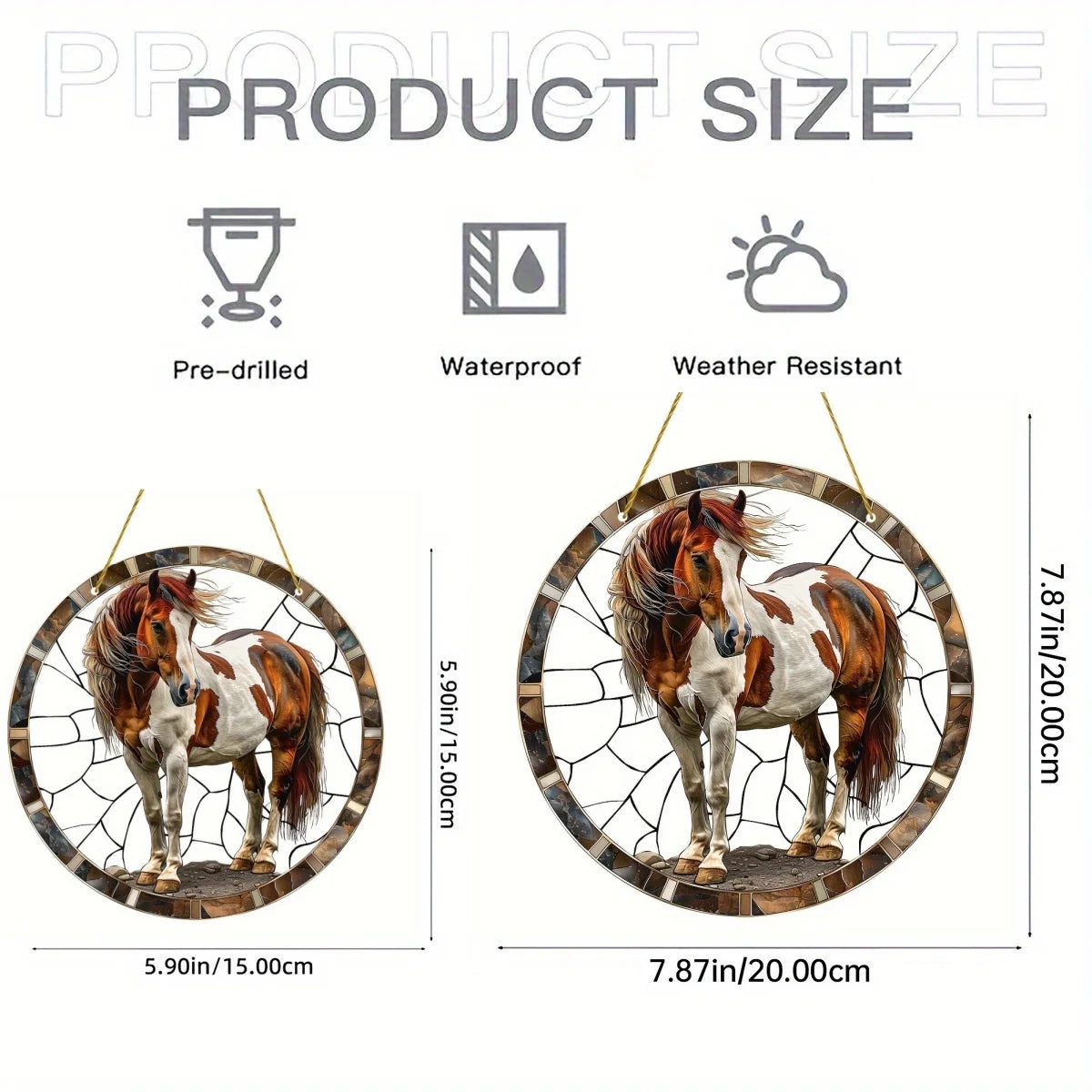 Horse Suncatcher – Colorful Hanging Window Décor