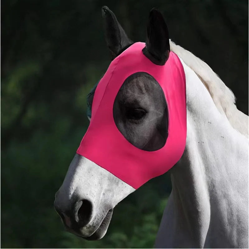 Breathable Lycra Horse Fly Mask with Ears