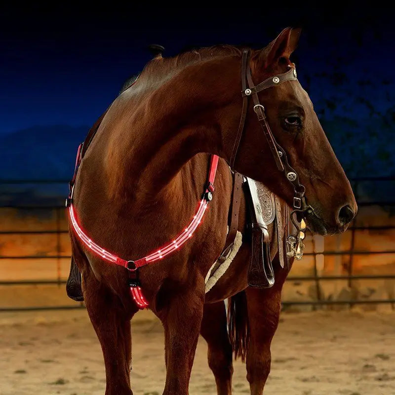 LED Light-Up Horse Breastplate – USB Rechargeable