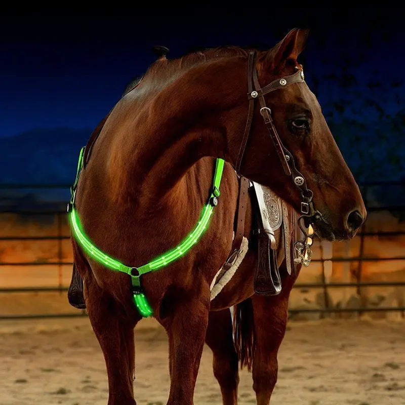 LED Light-Up Horse Breastplate – USB Rechargeable