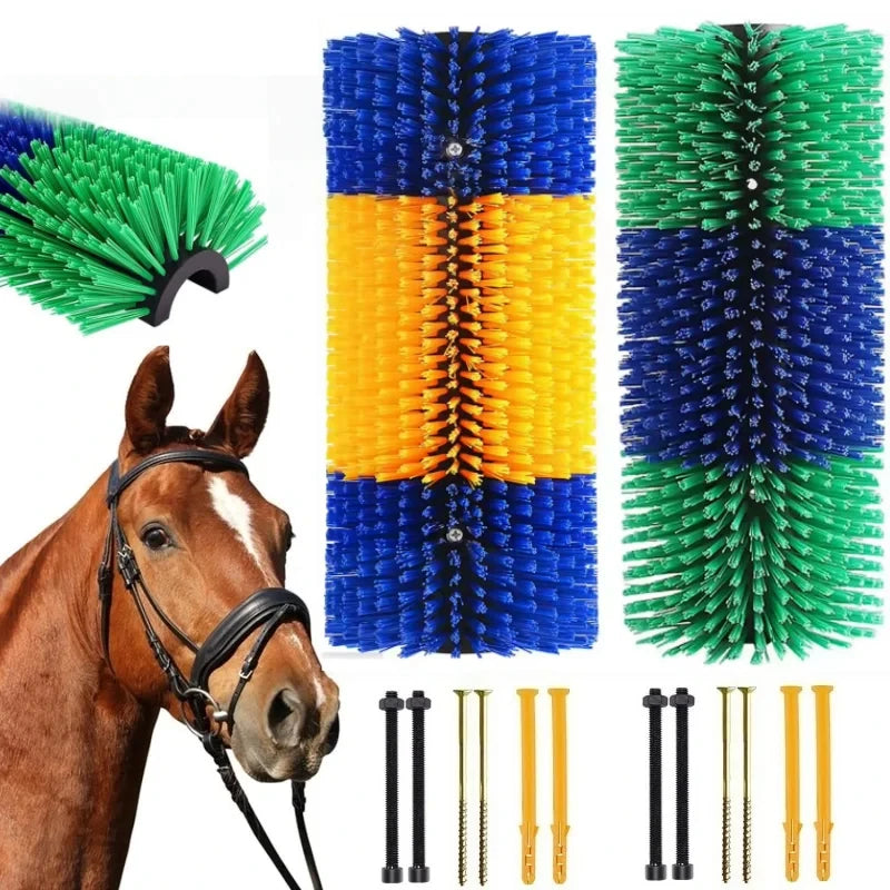 Wall-Mounted Horse Scratching & Grooming Brush