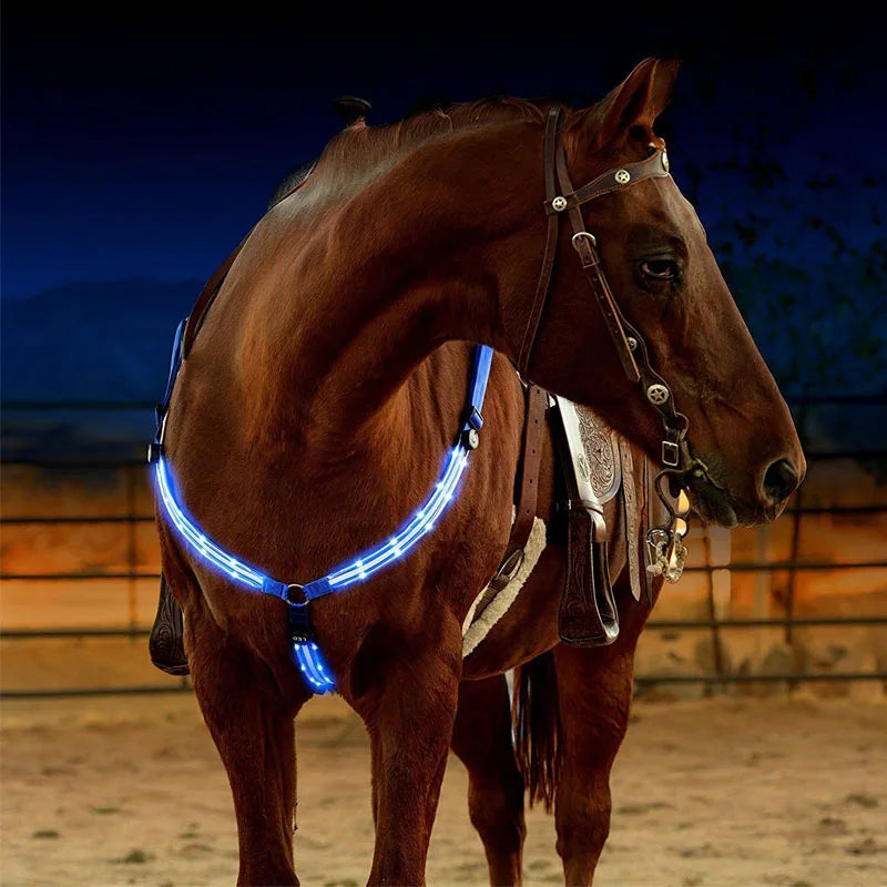 LED Light-Up Horse Breastplate – USB Rechargeable