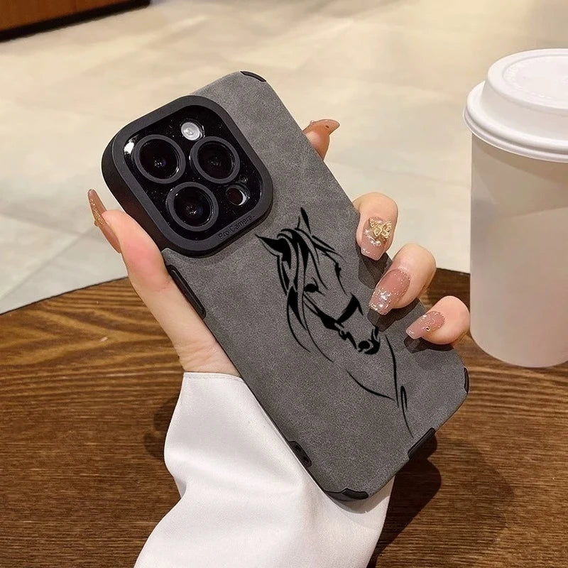 Horse Head Line Art Phone Case