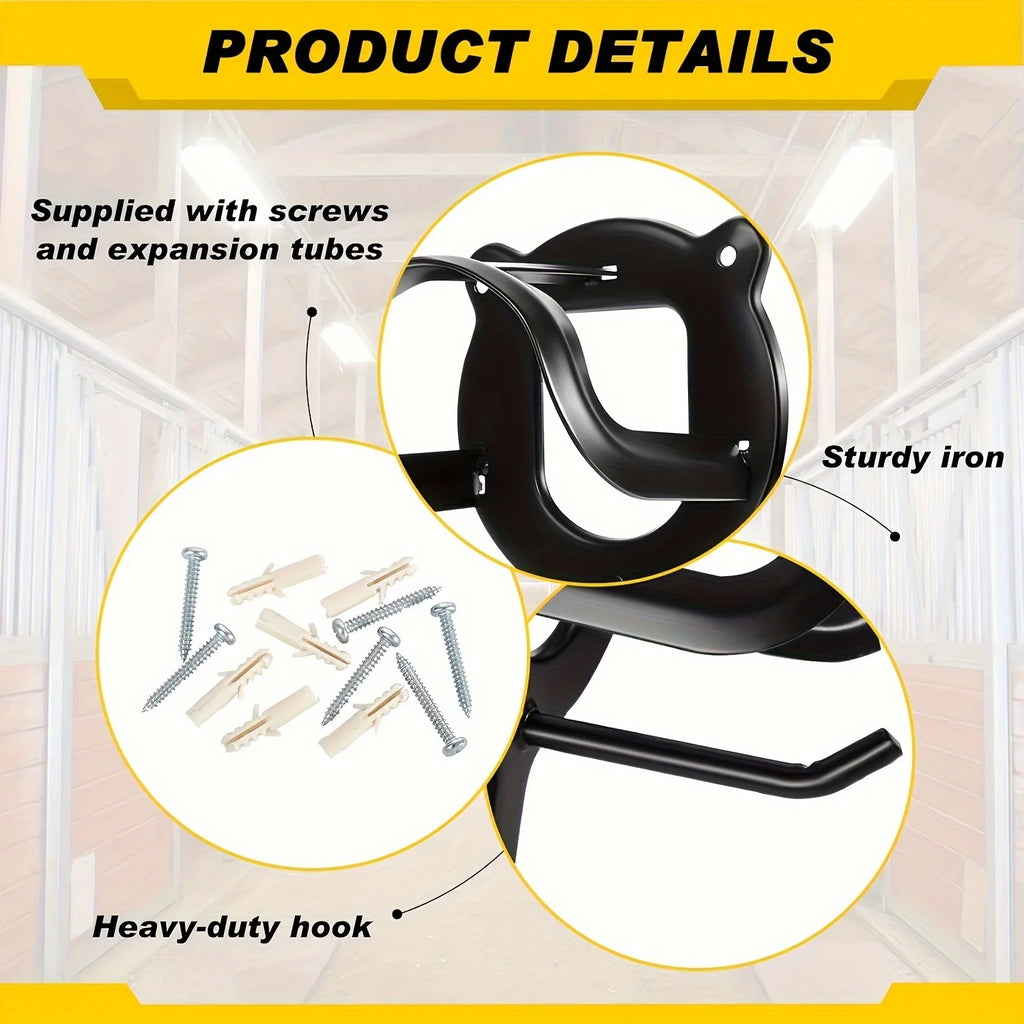 Wall-Mounted Horse Tack Holder – 1, 2 or 3 Pack