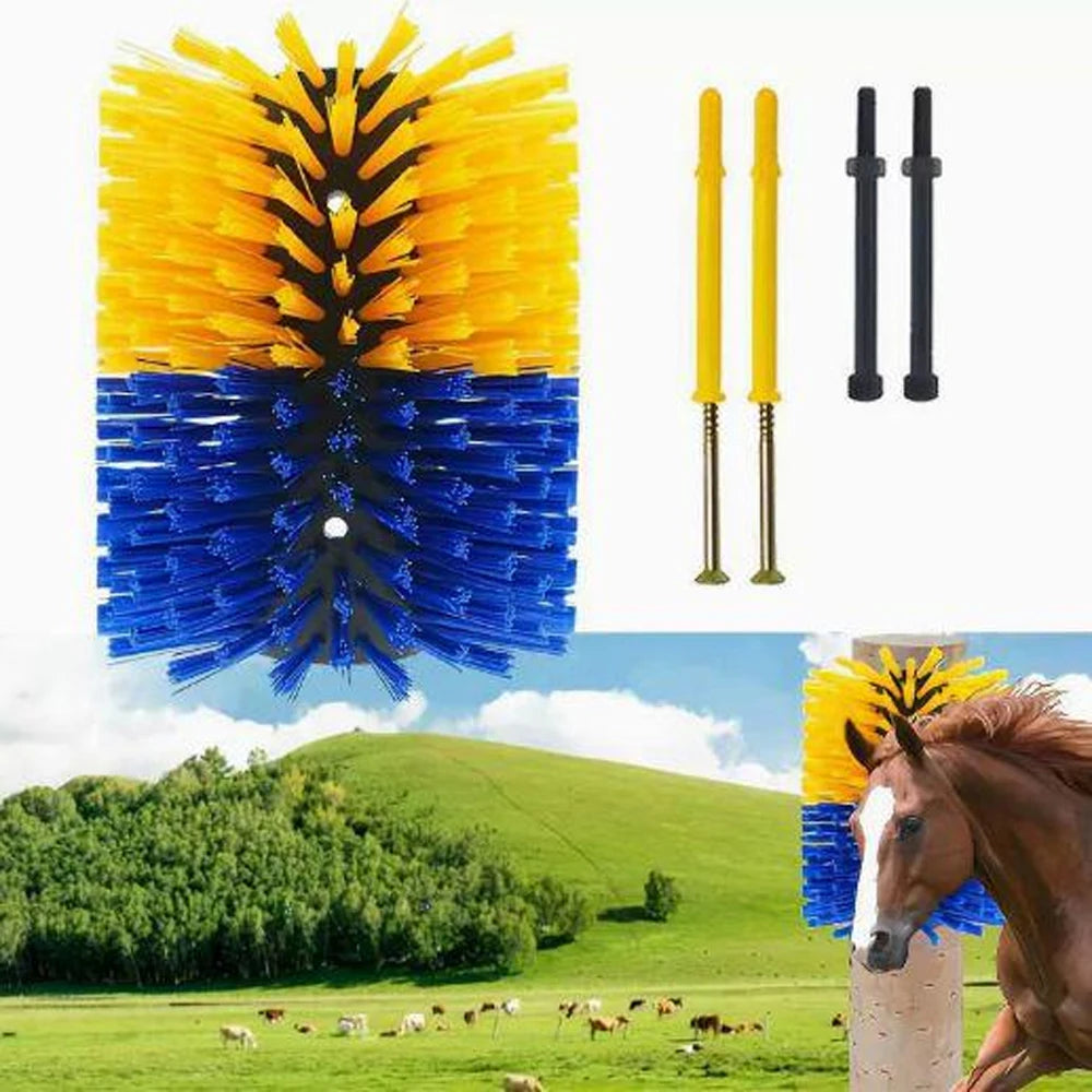 Wall-Mounted Horse Scratching & Grooming Brush