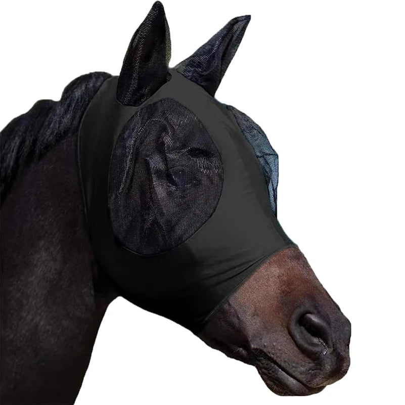 Breathable Lycra Horse Fly Mask with Ears
