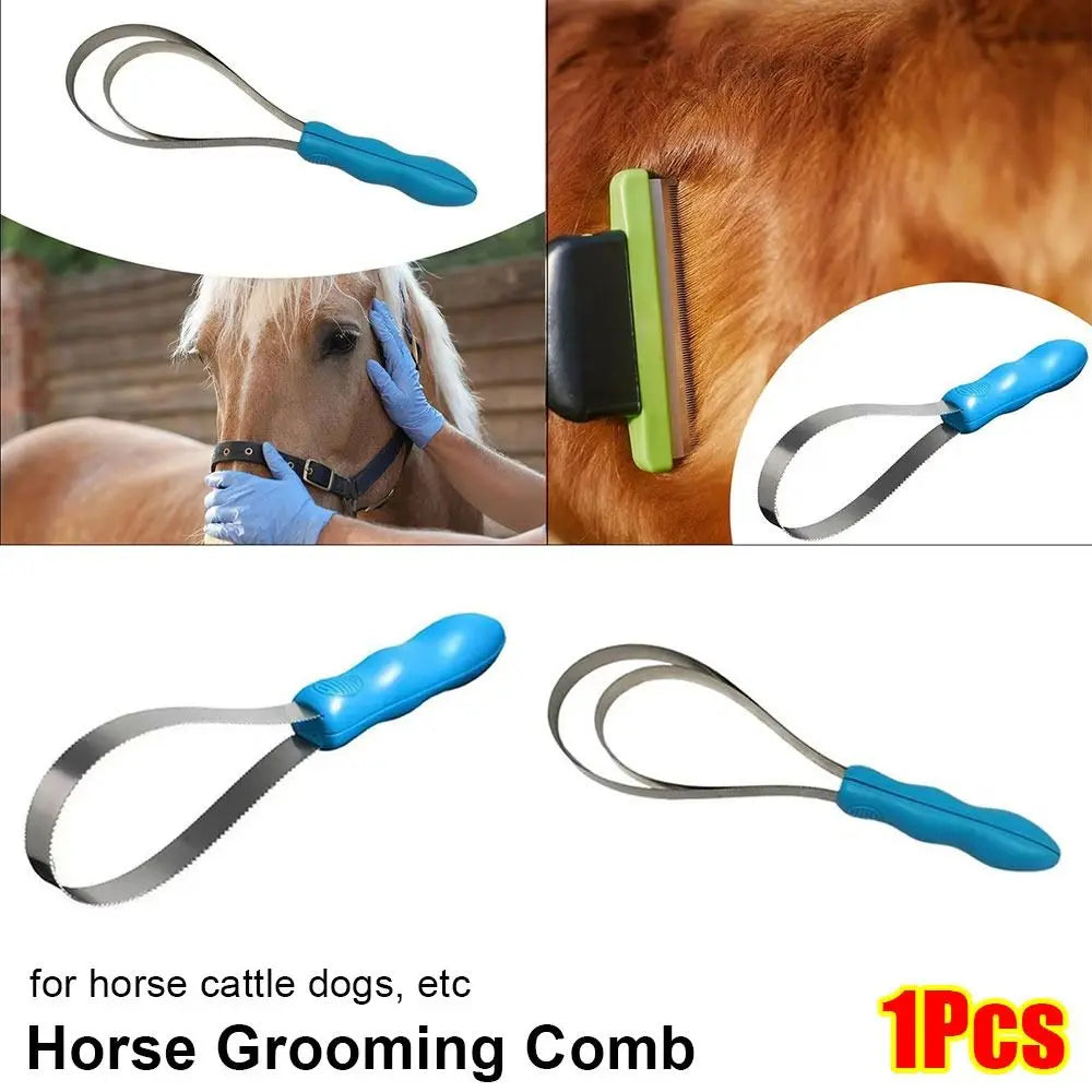 Double-Sided Horse Shedding Blade & Grooming Scraper