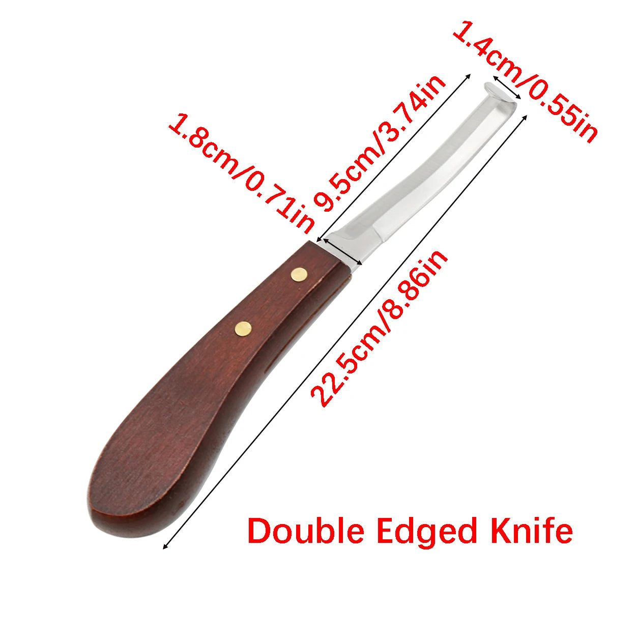 Stainless Steel Double-Edge Horse Hoof Knife