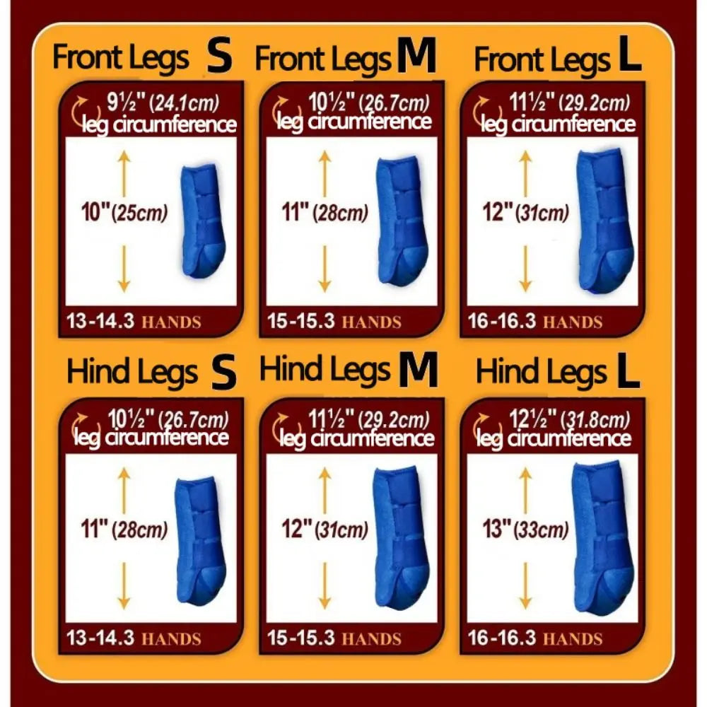 4-Piece Horse Sport Boots – Front & Hind Leg Protection