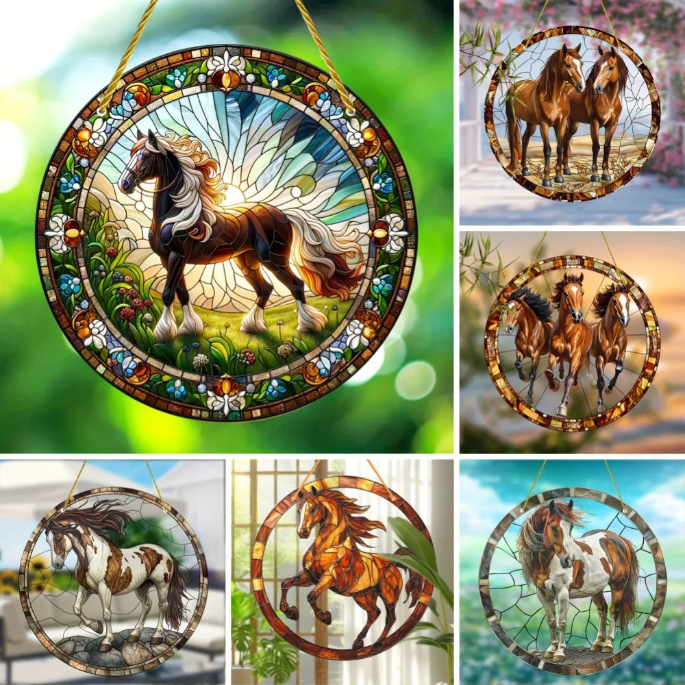 Horse Suncatcher – Colorful Hanging Window Décor