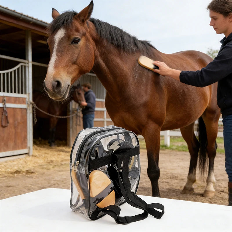 10-Piece Horse Grooming Kit with Carrying Bag
