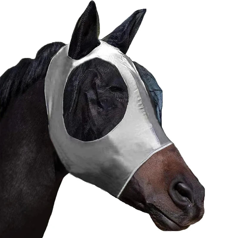 Breathable Lycra Horse Fly Mask with Ears