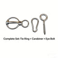 Stainless Steel Quick-Release Horse Tie Ring Set