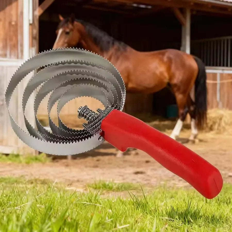 Serrated Curry Comb & Horse Grooming Scraper