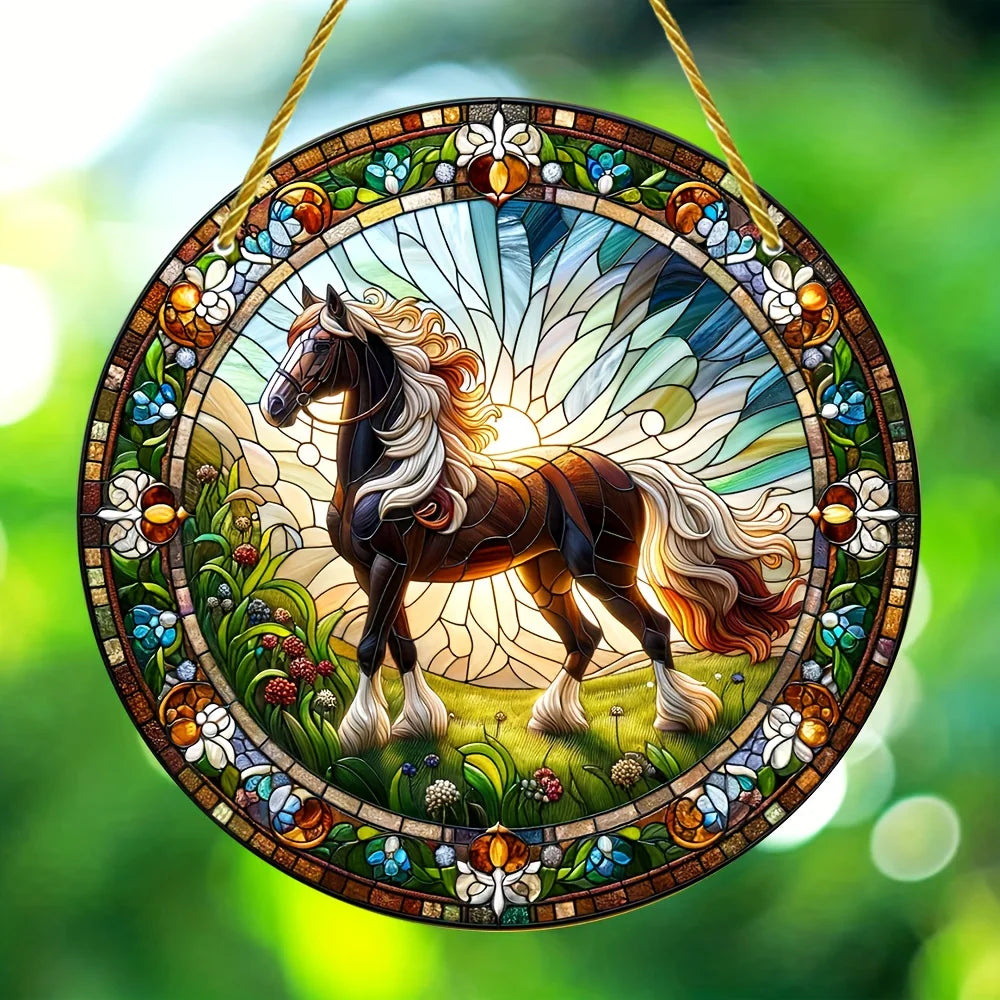 Horse Suncatcher – Colorful Hanging Window Décor